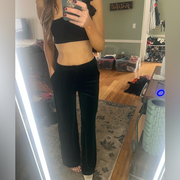 Green velvet slacks - Picture 5 of 5